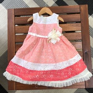 Beautiful lace coral dress
